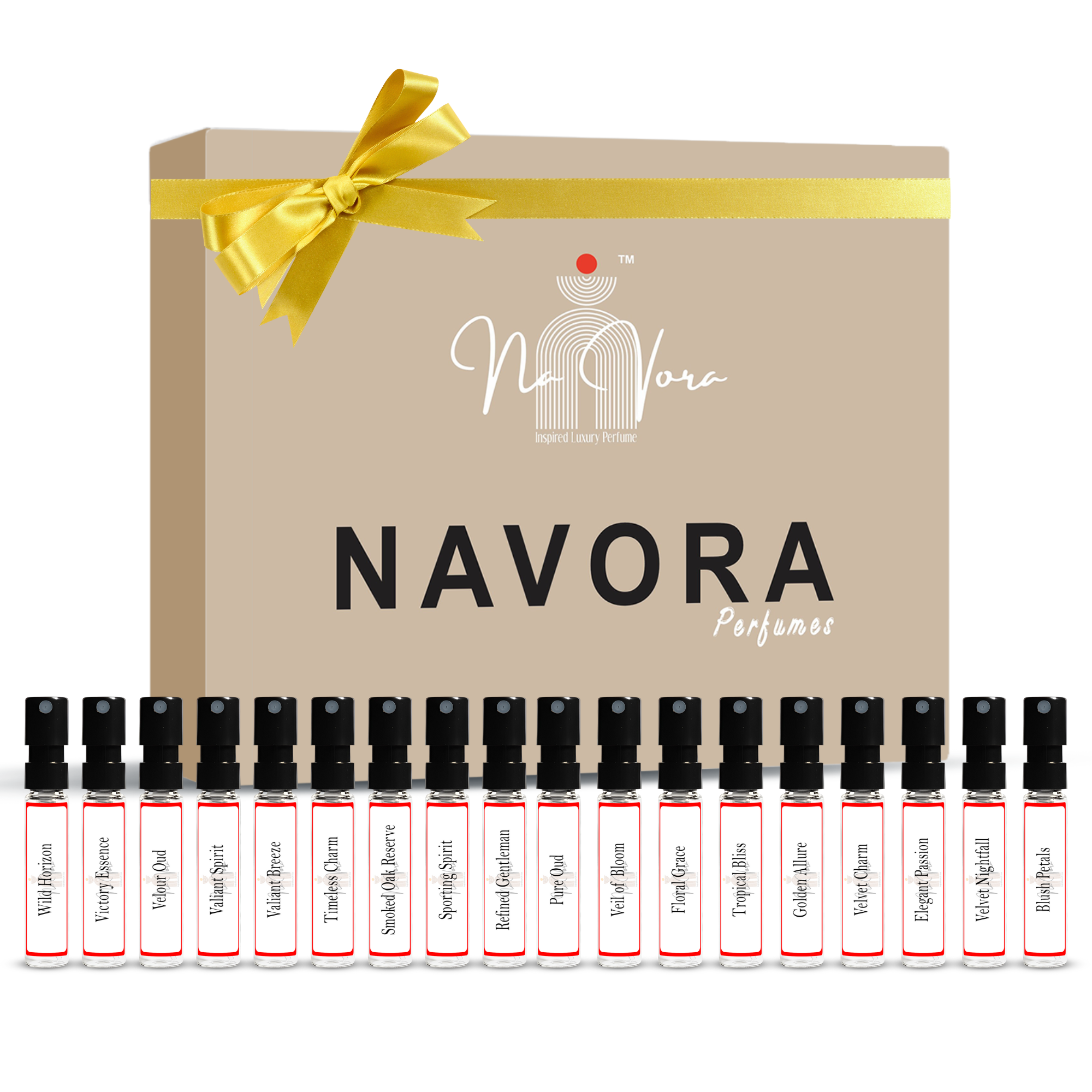 Navora 18x2ml Couples Fragrance Tester Collection – 9 Men's & 9 Women's Scents | Premium EDP Discovery Perfume Set for Him & Her