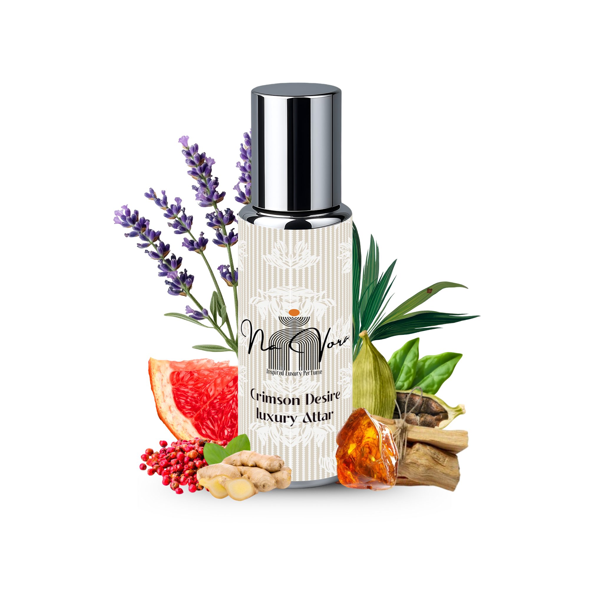 Navora Crimson Desire Alcohol-Free Roll-On Perfume for Men Travel Size