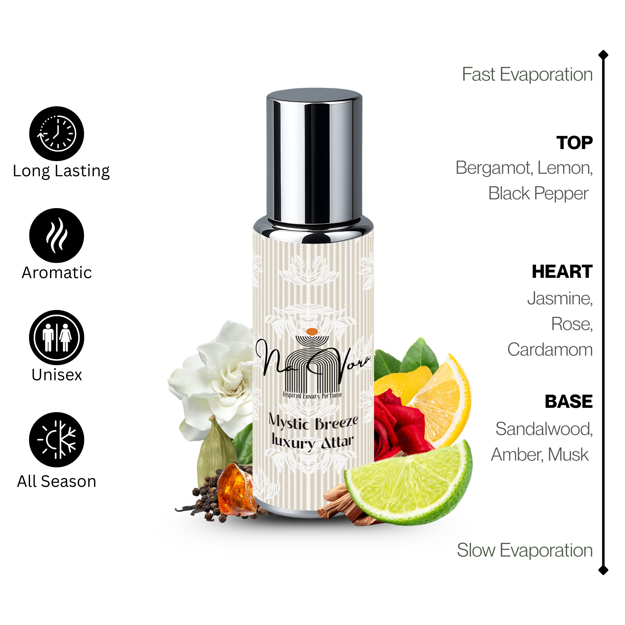 Best roll-on perfume for daily use men Navora Mystic Breeze