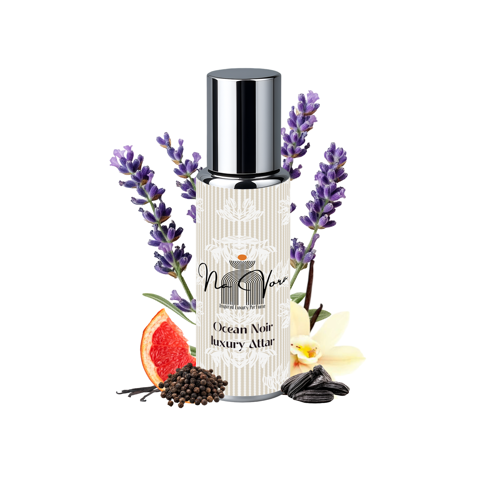 Navora Ocean Noir Alcohol-Free Unisex Roll-On Perfume 12ml