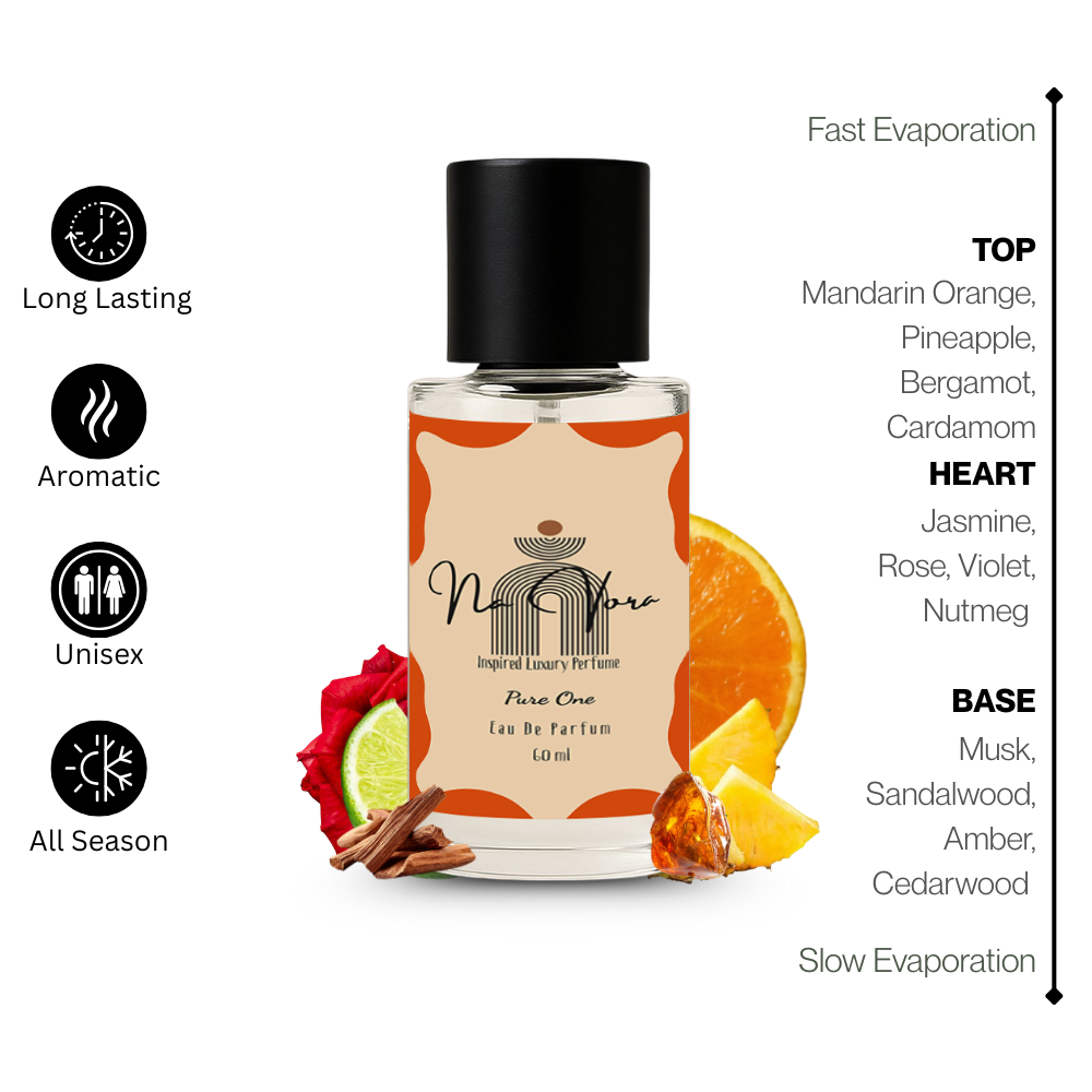 Pure One unisex perfume by Navora fresh clean fragrance