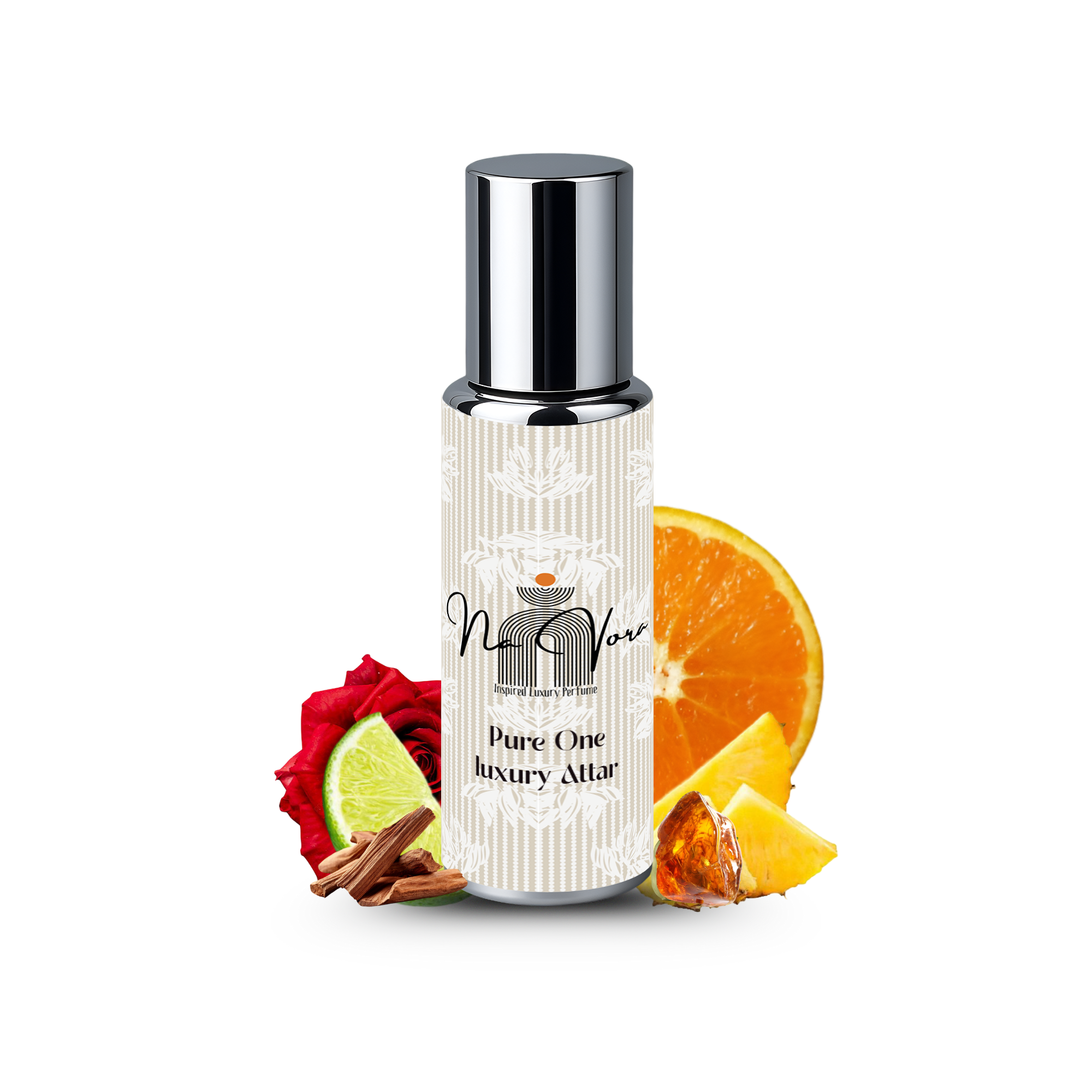 Navora Pure One Unisex Roll-On Perfume 12ml Clean Fresh Elegant Scent