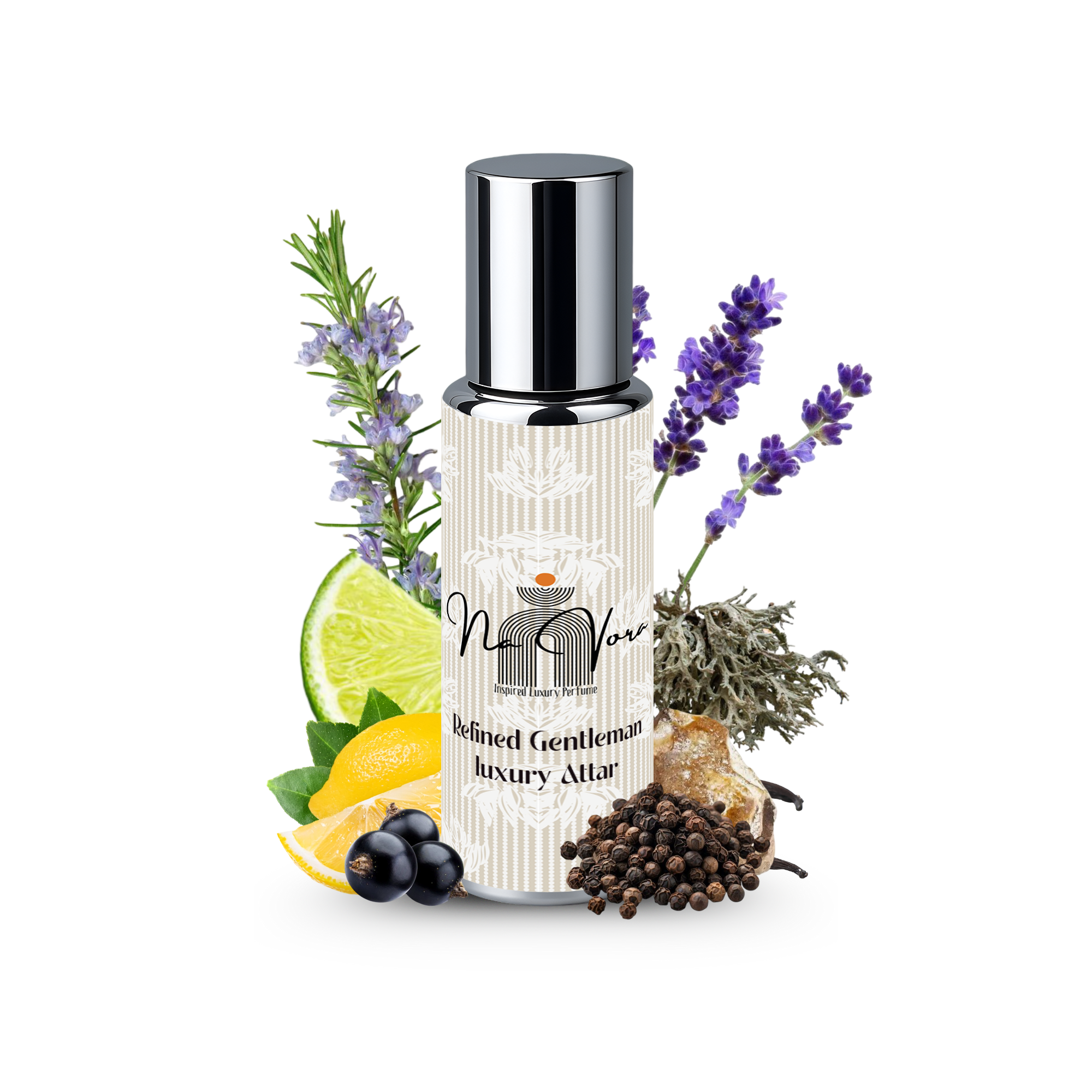 Navora Refined Gentleman Alcohol-Free Roll-On Perfume for Men 12ml